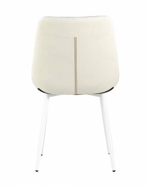 Стул Флекс велюр светло-бежевый белые ножки 4 шт.