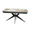 Стол DikLine DKS140 керамика PANDORA глянец, подстолье черное, опоры черные (2уп.)