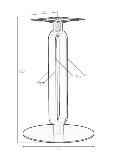 Подстолье обеденное DOBRIN ELAN BLACK