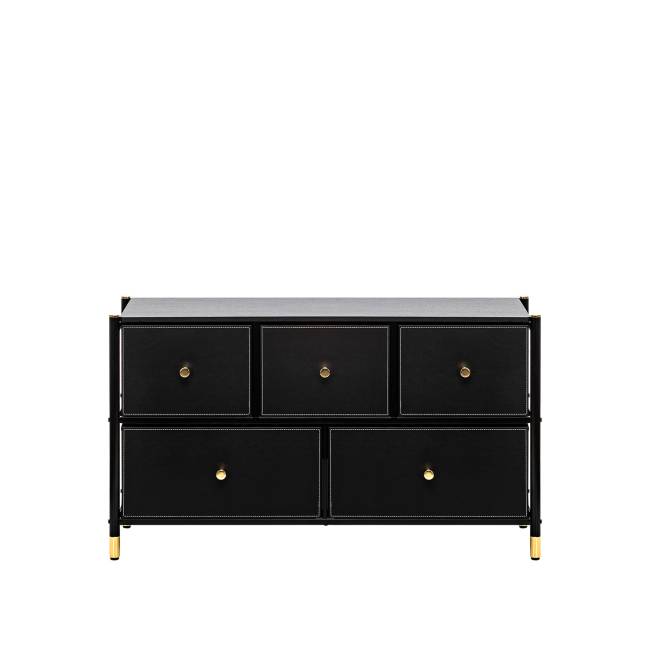 Комод Leset Хайди широкий 5 ящиков Чёрный Чёрный Комод Leset Хайди широкий 5 ящиков Чёрный Чёрный