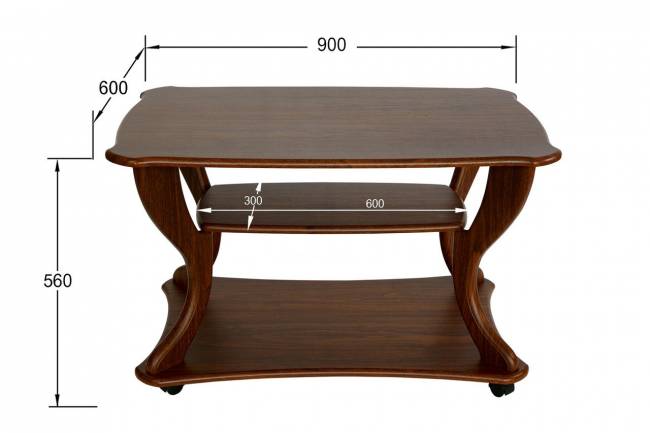 Стол журнальный Калифорния Маэстро СЖ-02, орех