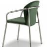 Кресло с обивкой Finn матовый никель, зеленый 580х550х780 мм