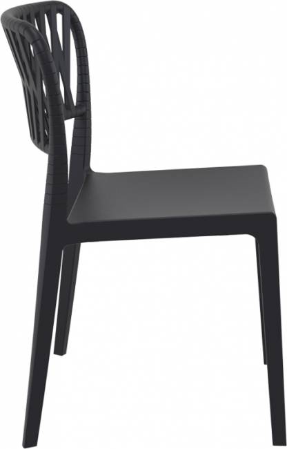 Стул пластиковый Portofino черный 520х560х830 мм