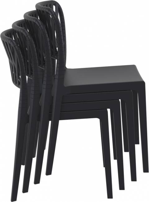 Стул пластиковый Portofino черный 520х560х830 мм
