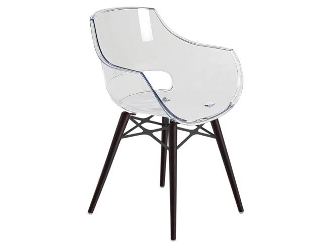 Кресло прозрачное Opal Wox Beech венге, прозрачный 590х590х820 мм