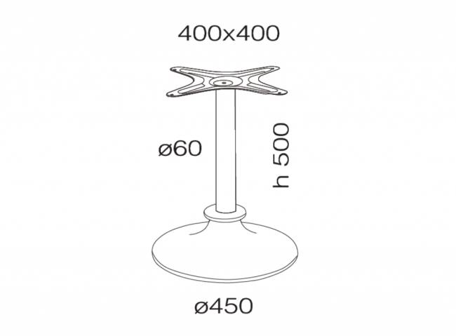 Подстолье металлическое Spark Ø450х500 мм