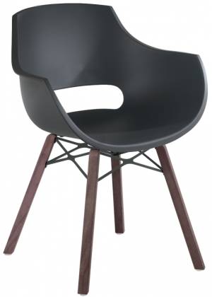 Кресло пластиковое Opal Wox Pro Iroko натуральный, антрацит 590х620х820 мм
