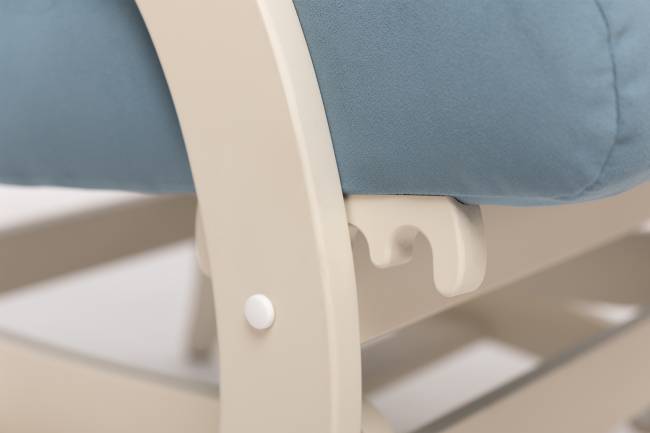 Кресло-маятник Leset Альва Слоновая кость V47 синий