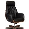 Кресло офисное / Трон / черная кожа