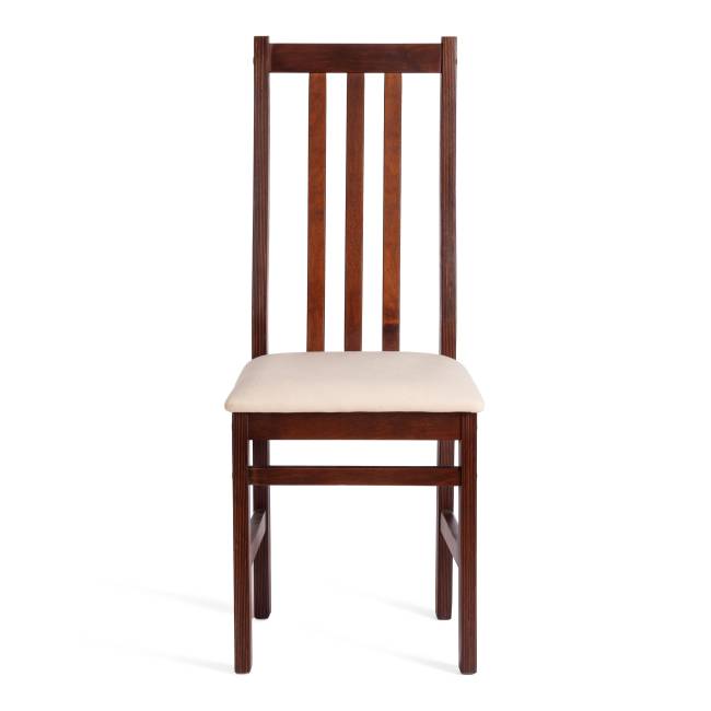 Стул SWEDEN NEW, Многослойный березовый шпон, 41х40х99 см, cappuchino/велюр бежевый (Комплект из 2 шт.) коричневый Многослойный березовый шпон