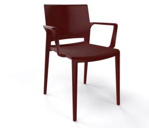 Кресло пластиковое Bakhita B коричневый 570х540х800 мм