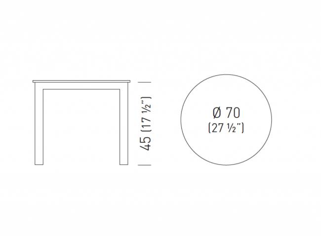 Cтолик кофейный керамогранитный Tag Gres Porcelain Ø700х450 мм