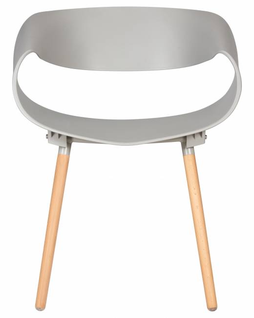 Стул обеденный DOBRIN ALIEN, ножки светлый бук, цвет светло-серый (GR-01)
