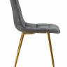 Стул обеденный DOBRIN ALEX, золотые ножки, темно-серый велюр (V108-91)
