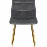 Стул обеденный DOBRIN ALEX, золотые ножки, темно-серый велюр (V108-91)