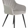 Стул обеденный DOBRIN ROBERT, черные матовые ножки, велюр V108-81 Серый