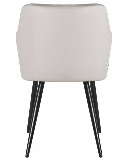 Стул обеденный DOBRIN ROBERT, черные матовые ножки, велюр V108-81 Серый