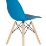 Набор 4 шт Стул обеденный DOBRIN DSW, ножки светлый бук, цвет голубой (BE-02)