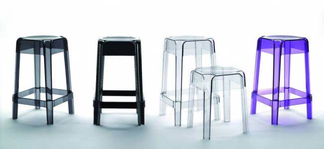 Табурет барный прозрачный Rubik фиолетовый 400х400х750 мм Табурет барный прозрачный Rubik фиолетовый 400х400х750 мм