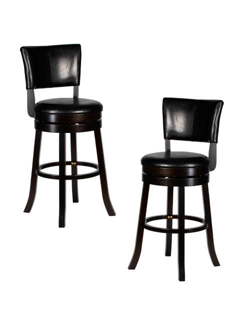 Набор 2 шт Вращающийся полубарный стул DOBRIN JOHN COUNTER, капучино, черный