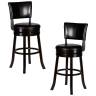 Набор 2 шт Вращающийся полубарный стул DOBRIN JOHN COUNTER, капучино, черный