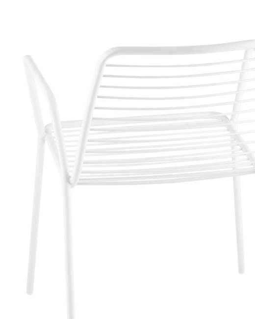 Стул с подлокотниками Дели металл белый