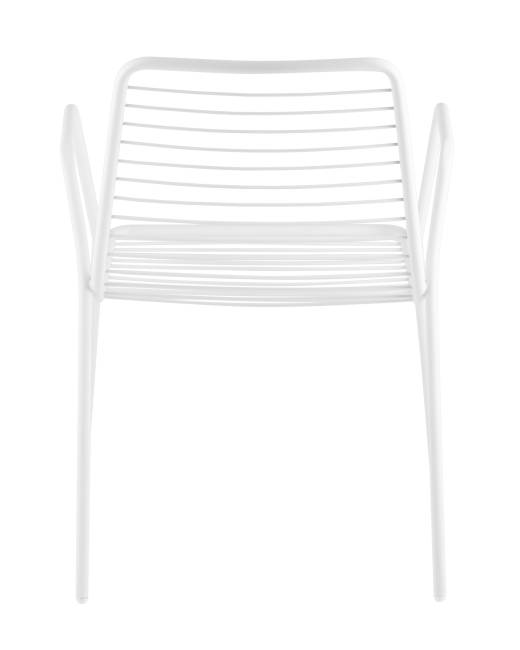 Стул с подлокотниками Дели металл белый