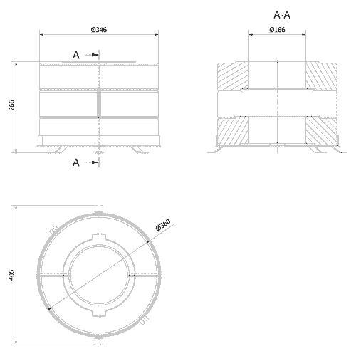 Комплект бетонных теплоаккумулирующих дисков d-150 мм (6 шт., 3 слоя, V1)