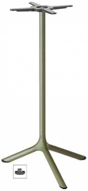 Подстолье металлическое барное Tripe оливковый Ø610х1090 мм