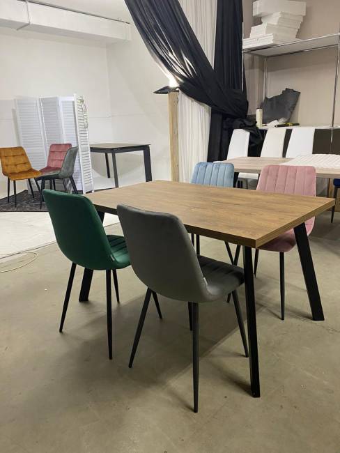 Стол BRICK M 120 Дуб Канзас/ Черный М-City