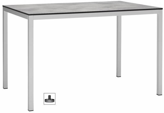 Стол ламинированный Mirto белый, цементный 1190х790х750 мм