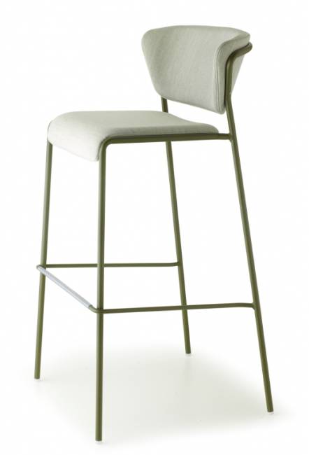 Стул барный с обивкой Lisa Waterproof зеленый 500х500х990 мм Стул барный с обивкой Lisa Waterproof зеленый 500х500х990 мм
