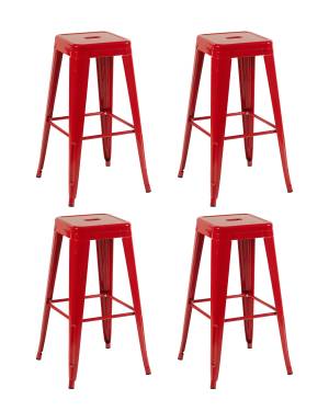 Стул барный TOLIX красный глянцевый KD 4 шт.