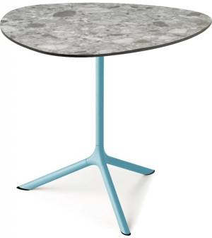 Стол ламинированный обеденный Tripe Maxi голубой, зернистый 830х830х740 мм