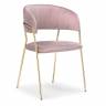 Стул на металлокаркасе Kamelia pink / gold