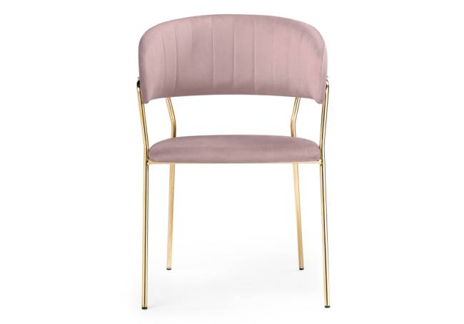 Стул на металлокаркасе Kamelia pink / gold