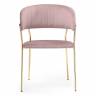 Стул на металлокаркасе Kamelia pink / gold