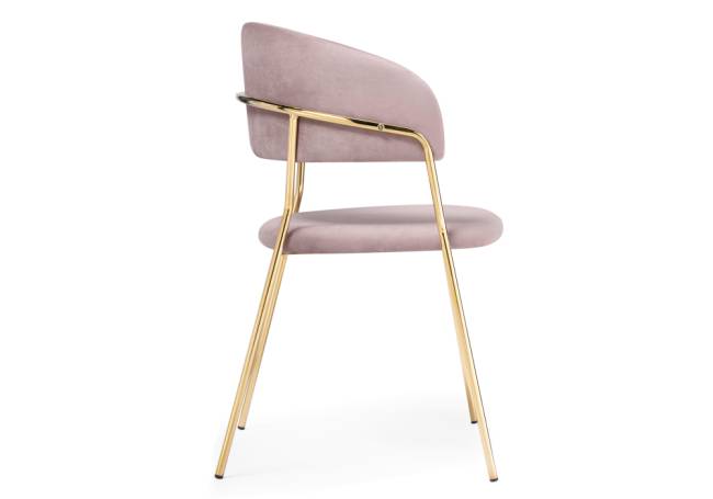 Стул на металлокаркасе Kamelia pink / gold