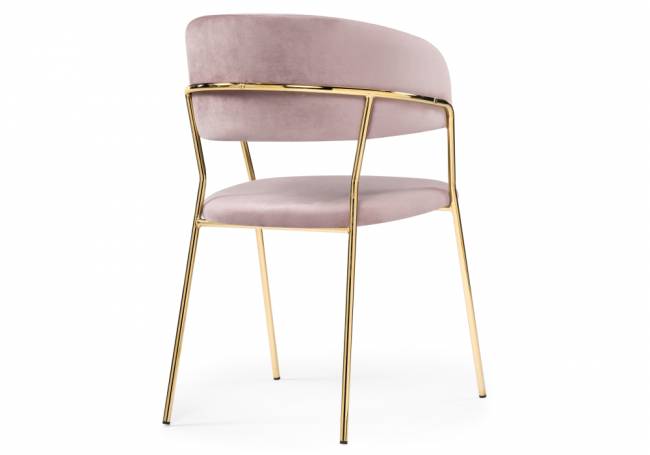 Стул на металлокаркасе Kamelia pink / gold