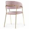 Стул на металлокаркасе Kamelia pink / gold