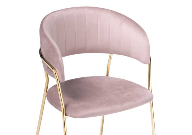 Стул на металлокаркасе Kamelia pink / gold