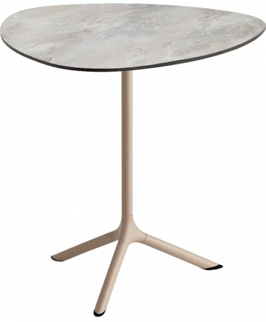 Стол ламинированный обеденный Tripe тортора, каменный 640х640х740 мм