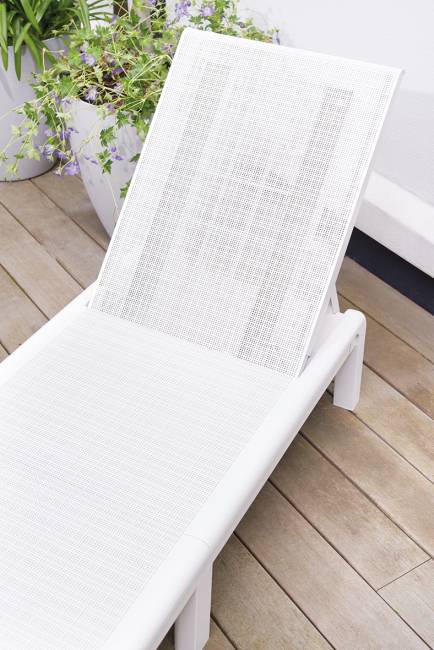 Шезлонг Атлас (Atlas) белый