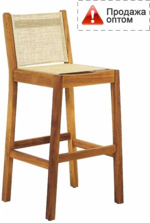 Стул деревянный барный Mindos Textilene 500х450х1050 мм