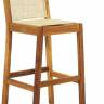 Стул деревянный барный Mindos Textilene 500х450х1050 мм