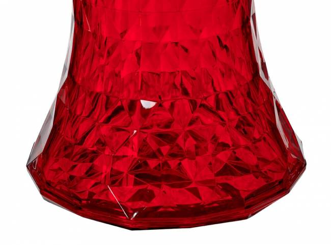 Стул-пуф Stone прозрачный красный