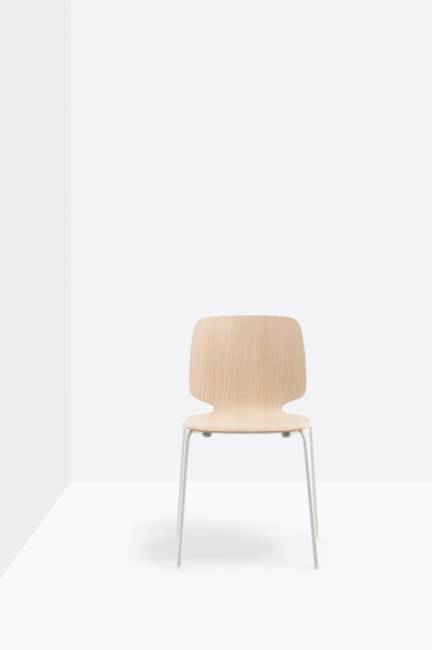 Стул деревянный Babila белый, беленый ясень 520х520х805 мм