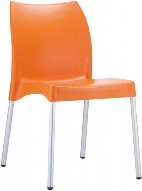 Стул пластиковый Vita оранжевый 440х530х800 мм