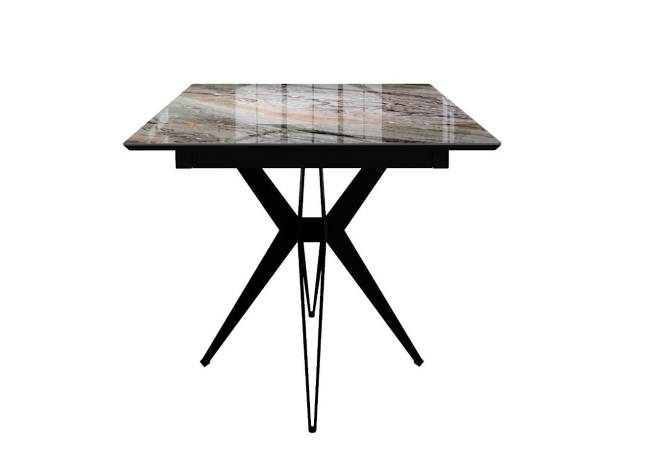 Стол DikLine DKS140 керамика Venetian Brown Light глянец, подстолье черное, опоры черные (2уп.) Стол DikLine DKS140 керамика Venetian Brown Light глянец, подстолье черное, опоры черные (2уп.)