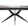 Стол DikLine DKS140 керамика Venetian Brown Light глянец, подстолье черное, опоры черные (2уп.)